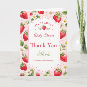 Berry Sweet Baby Shower Thank You Card