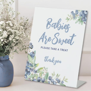 Berry Sweet Baby Shower Treat Bar Pedestal Sign