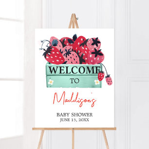 Berry Sweet Baby Shower Welcome Poster