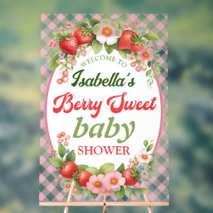 Berry Sweet Baby Shower Welcome Sign