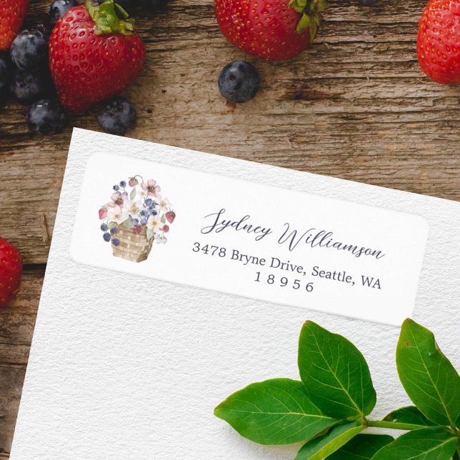 Berry Sweet Baby Shower Wild Berries & Flowers (Berry Sweet Baby Shower Wild Berries & Flowers Label)