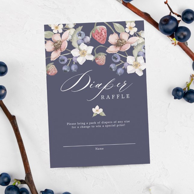 Berry Sweet Baby Shower Wild Berries & Flowers Enclosure Card (Berry Sweet Baby Shower Wild Berries & Flowers Enclosure Card)