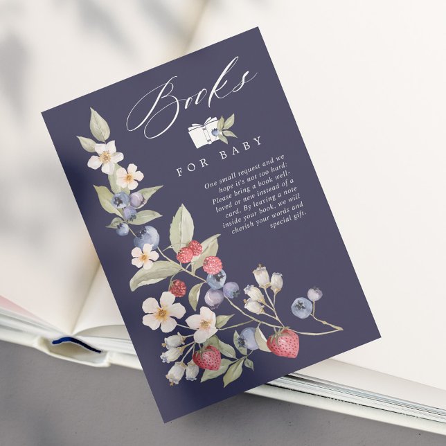 Berry Sweet Baby Shower Wild Berries & Flowers Enclosure Card (Berry Sweet Baby Shower Wild Berries & Flowers Enclosure Card)