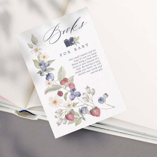 Berry Sweet Baby Shower Wild Berries & Flowers Enclosure Card (Berry Sweet Baby Shower Wild Berries & Flowers Enclosure Card)