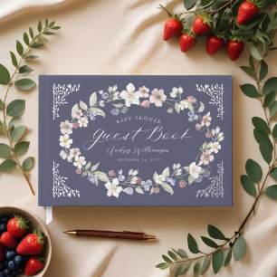 Berry Sweet Baby Shower Wild Berries & Flowers Guest Book