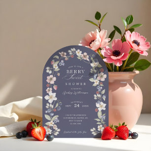 Berry Sweet Baby Shower Wild Berries & Flowers Invitation