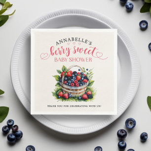 Berry Sweet Baby Shower Wild Berries Napkin