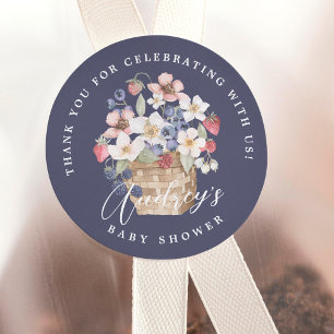 Berry Sweet Baby Shower Wild Berries Thank You Classic Round Sticker