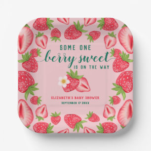 Berry Sweet Baby Strawberry Baby Shower Custom Paper Plate