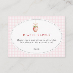 Berry Sweet Baby Strawberry Baby Shower  Enclosure Card