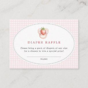 Berry Sweet Baby Strawberry Baby Shower Enclosure Card