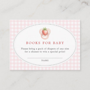 Berry Sweet Baby Strawberry Baby Shower Enclosure Card