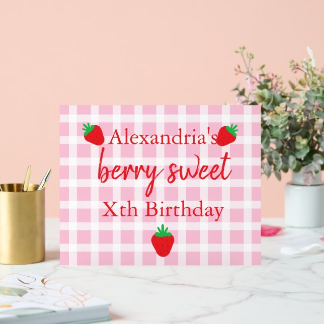 Berry Sweet Birthday Acrylic Sign (Wedding)