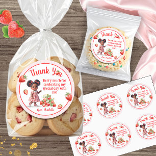 Berry Sweet Birthday - Afro Baby Berry Classic Round Sticker