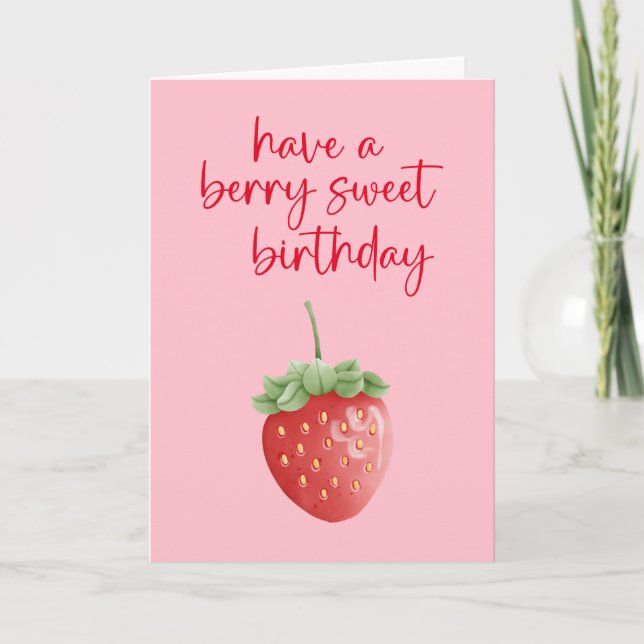 Berry Sweet Birthday Card (Front)