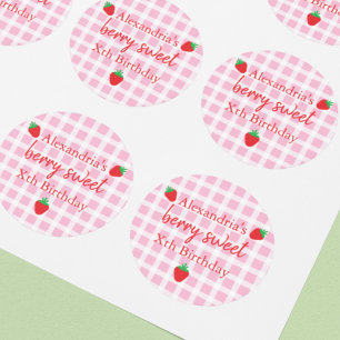 Berry Sweet Birthday Classic Round Sticker