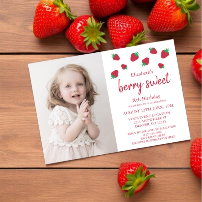 Berry Sweet Birthday Invitation (Creator Uploaded)