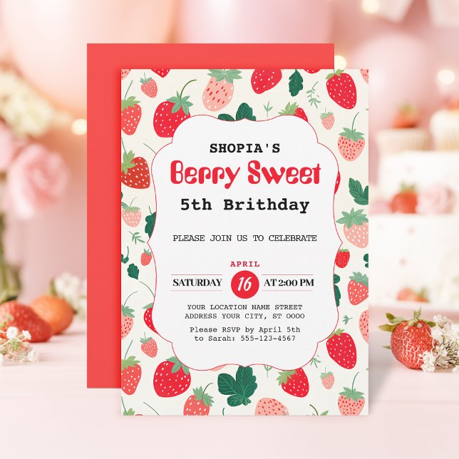 Berry Sweet Birthday Invitation (Creator Uploaded)