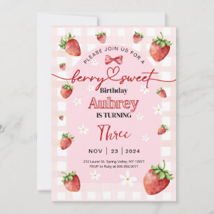 Berry Sweet Birthday Invitation Any Age