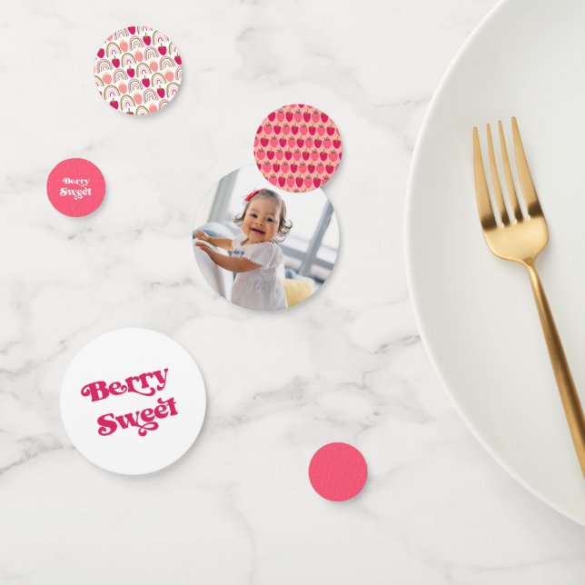 Berry Sweet Birthday Strawberry Pink Confetti (Group)