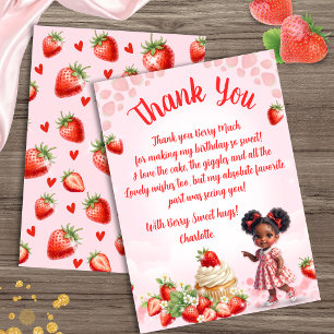 Berry Sweet Birthday -  Strawberry Thank you card