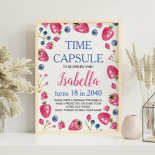 Berry Sweet Birthday Time Capsule Sign