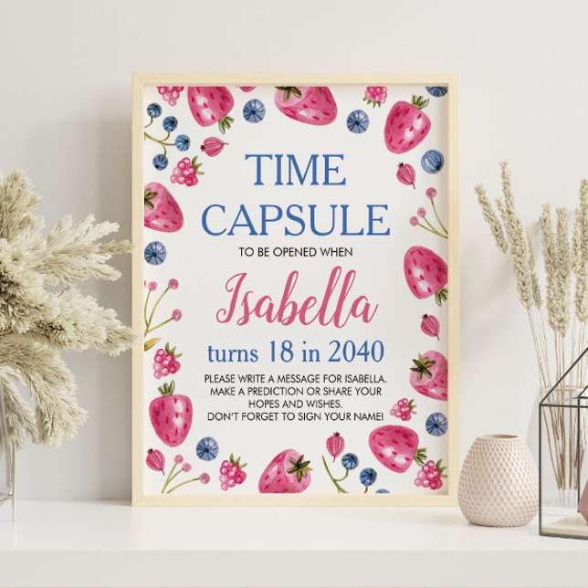 Berry Sweet Birthday Time Capsule Sign (Creator Uploaded)