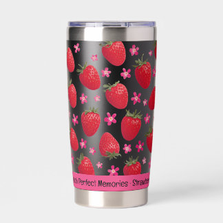Berry Sweet Black Strawberry Floral Tumbler