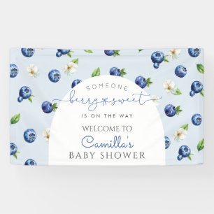 Berry Sweet Blueberry Baby Shower Banner