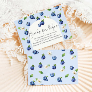 Berry Sweet Blueberry Baby Shower Books For Baby Enclosure Card