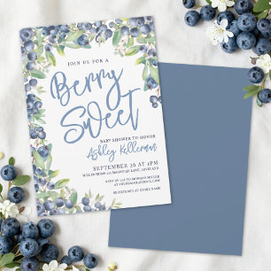 Berry Sweet Blueberry Baby Shower Invitation