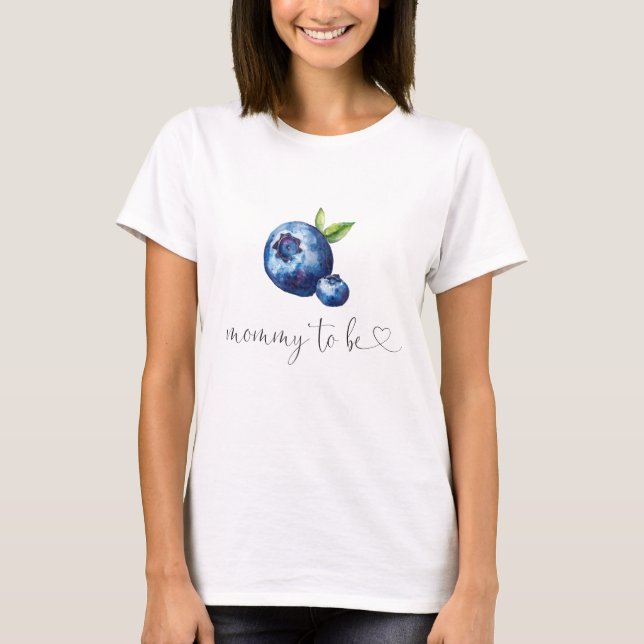 Berry Sweet Blueberry Baby Shower Mummy To Be  T-Shirt (Front)