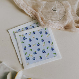Berry Sweet Blueberry Baby Shower  Napkin