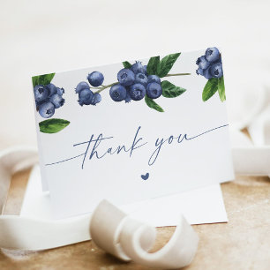 Berry Sweet Blueberry Baby Shower Thank You Card