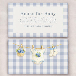 Berry Sweet Blueberry Books for Baby Shower Enclosure Card