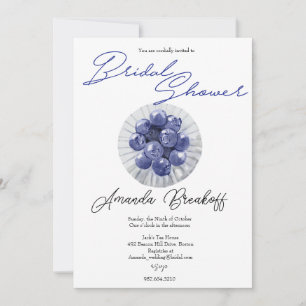 Berry Sweet Blueberry Bridal Shower Invitation
