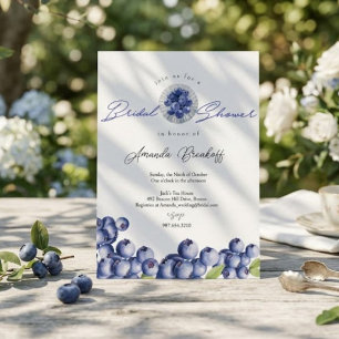 Berry Sweet Blueberry Bridal Shower Invitation