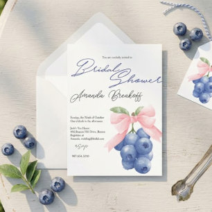 Berry Sweet Blueberry Bridal Shower Invitation