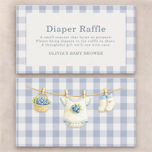Berry Sweet Blueberry Diaper Raffle Baby Shower Enclosure Card