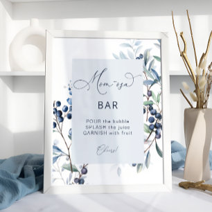 Berry Sweet Blueberry Mum-osa Bar Poster