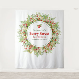 Berry Sweet Boho arch Pink Wild Strawberry  Tapestry