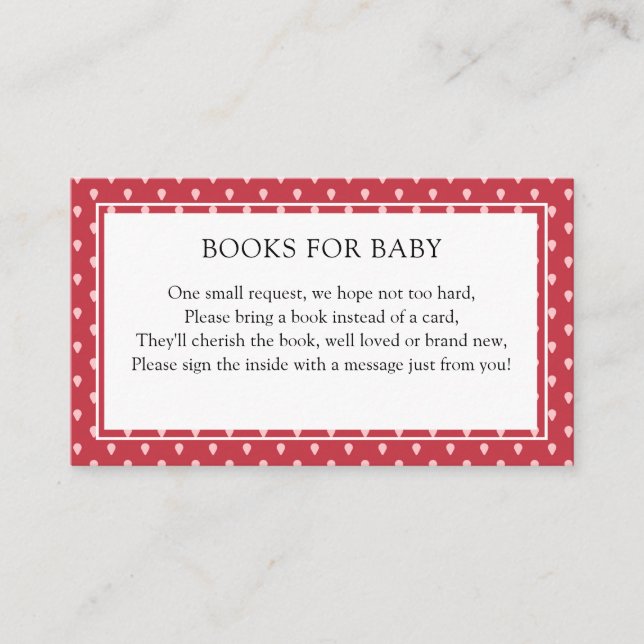Berry Sweet Books For Baby Enclosure Card (Front)