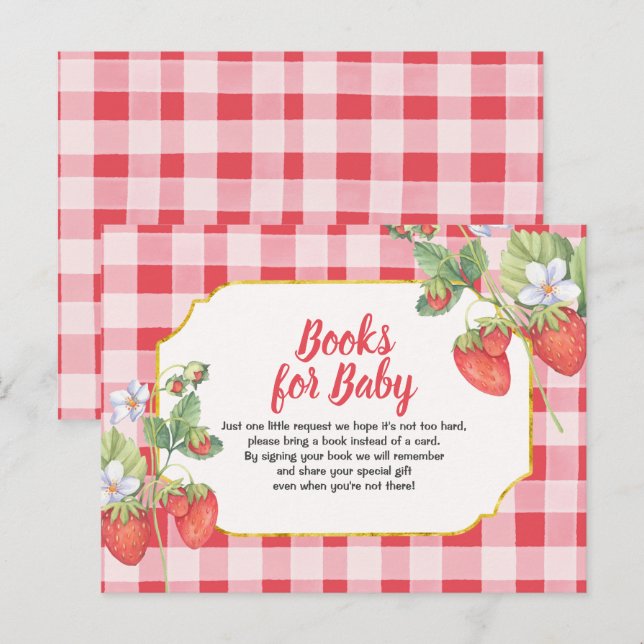 Berry Sweet Books for baby strawberry Postcard (Front/Back)
