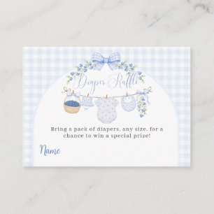 Berry Sweet Boy blueberry Baby Shower Enclosure Card