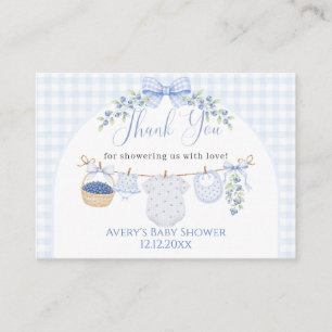Berry Sweet Boy blueberry Baby Shower Enclosure Card