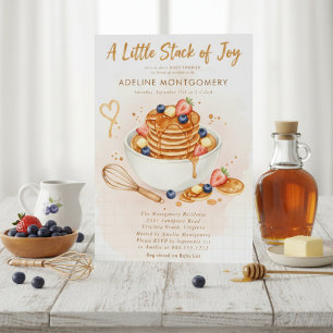 Berry Sweet breakfast pancake baby shower Invitation