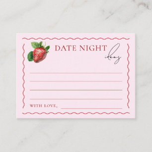 Berry Sweet Bridal Shower Date Night Ideas Enclosure Card