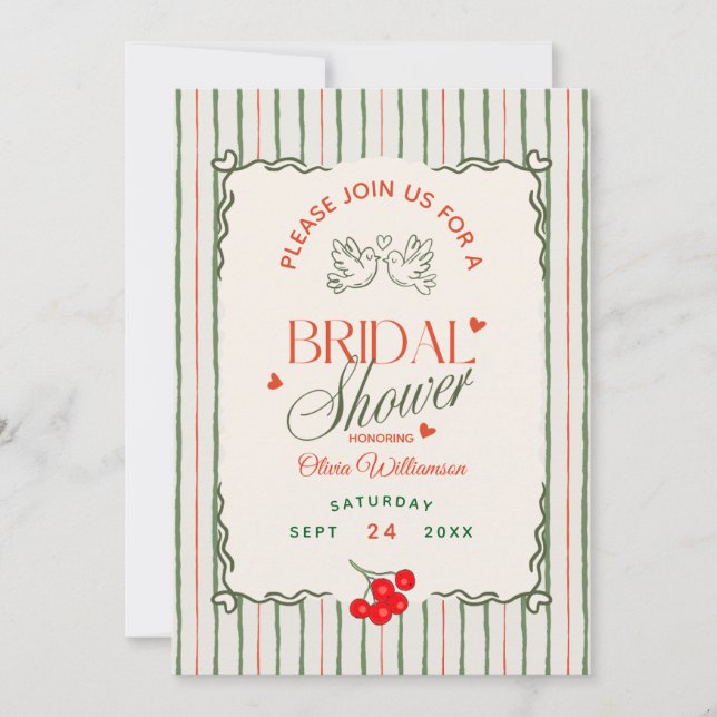 Berry Sweet Bridal Shower Wild Berries Invitation (Front)