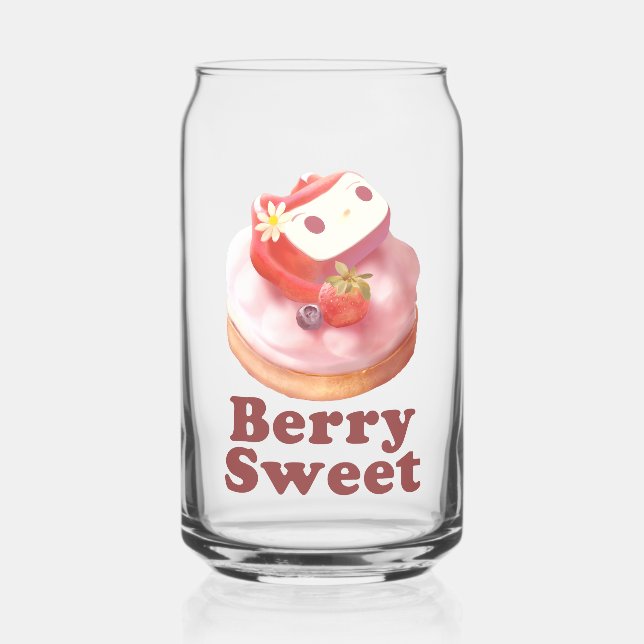 Berry Sweet: Bunny Girl Strawberry Tart Can Glass (Back)