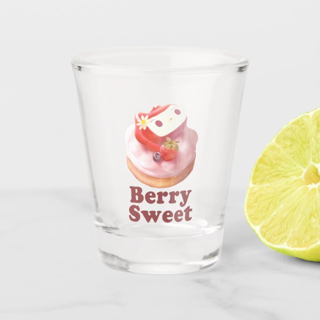 Berry Sweet: Bunny Girl Strawberry Tart Shot Glass (Front)